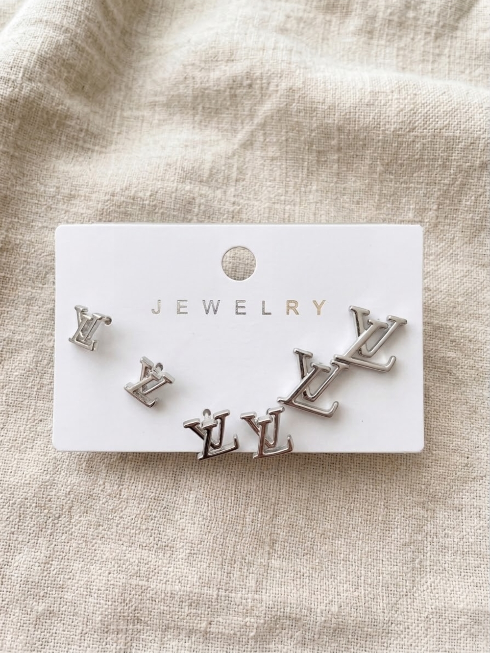 Silver Stud  Earring Set - Women Jewelry